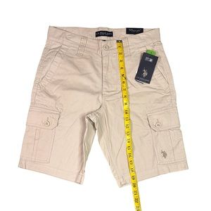 Us Polo Assn, Size W30 Men's Khaki Color Cargo Shorts. NWT